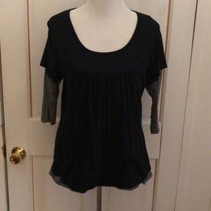 Women’s 14/16W Lane Bryant Black Gray Top